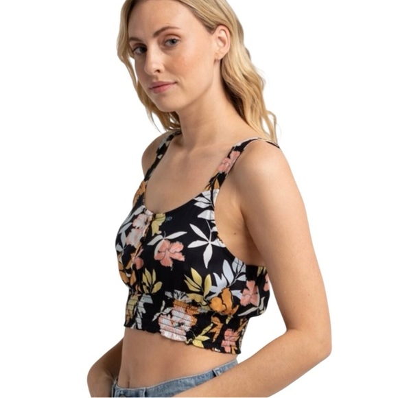 NWOT Roxy Sea Fog Crop Tank Top Size L - Picture 4 of 9